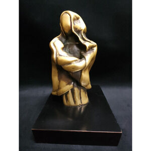 Our Lady Virgin Mary w/Christ Bronze Sculpture Signed by Artist Leya Terranova